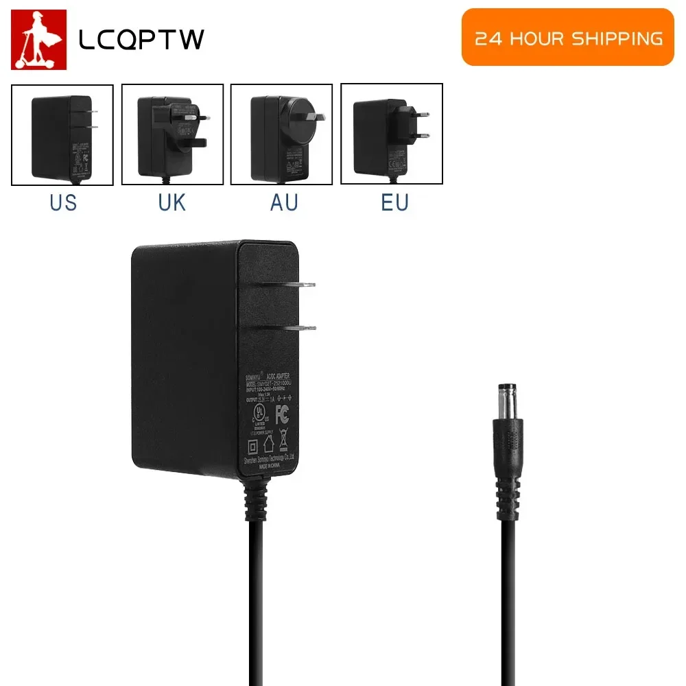 Charger Part for Ninebot Electric Scooter By Segway Zing E8 E10 E12 C8 C9 C10 C20 E-scooter 25.2V1A Battery Power Adapter Parts