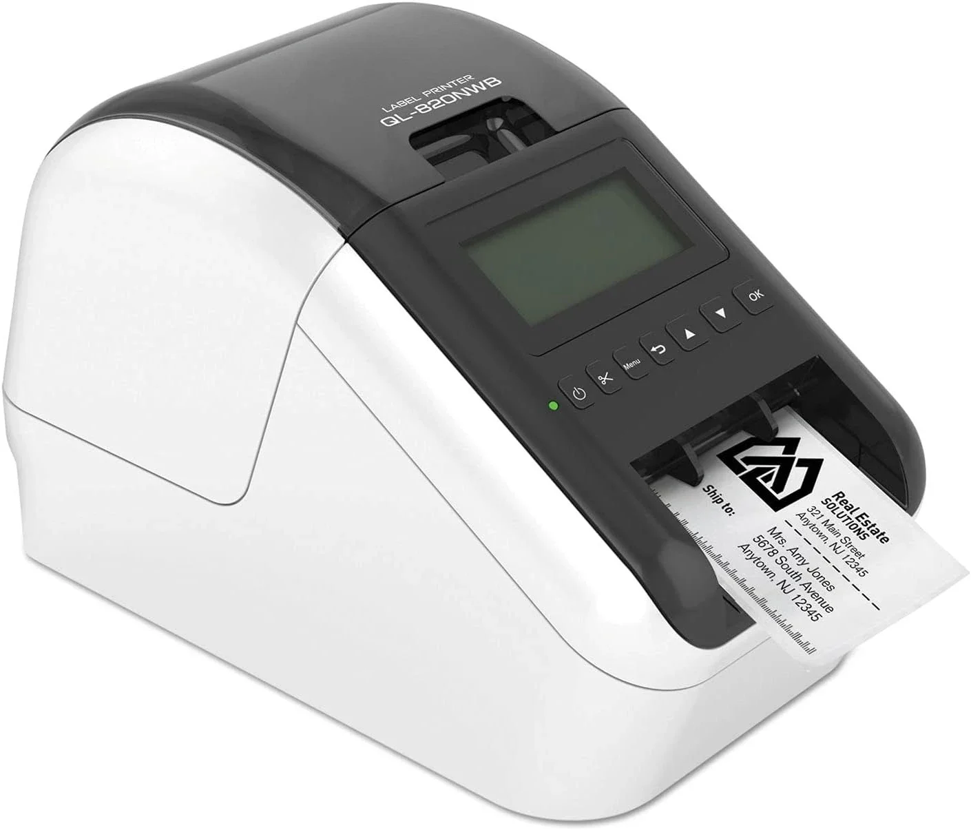 Impressora de etiquetas monocromática profissional ultra flexível QL-820NWB com várias opções de conectividade