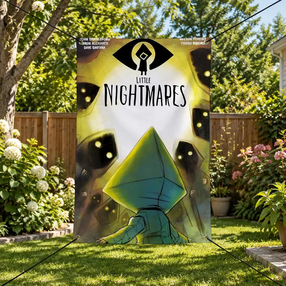 Game L-Little Nightmares Flags Vertical Wall Hanging for Bedroom Dorm Living Room Party Garage Camping