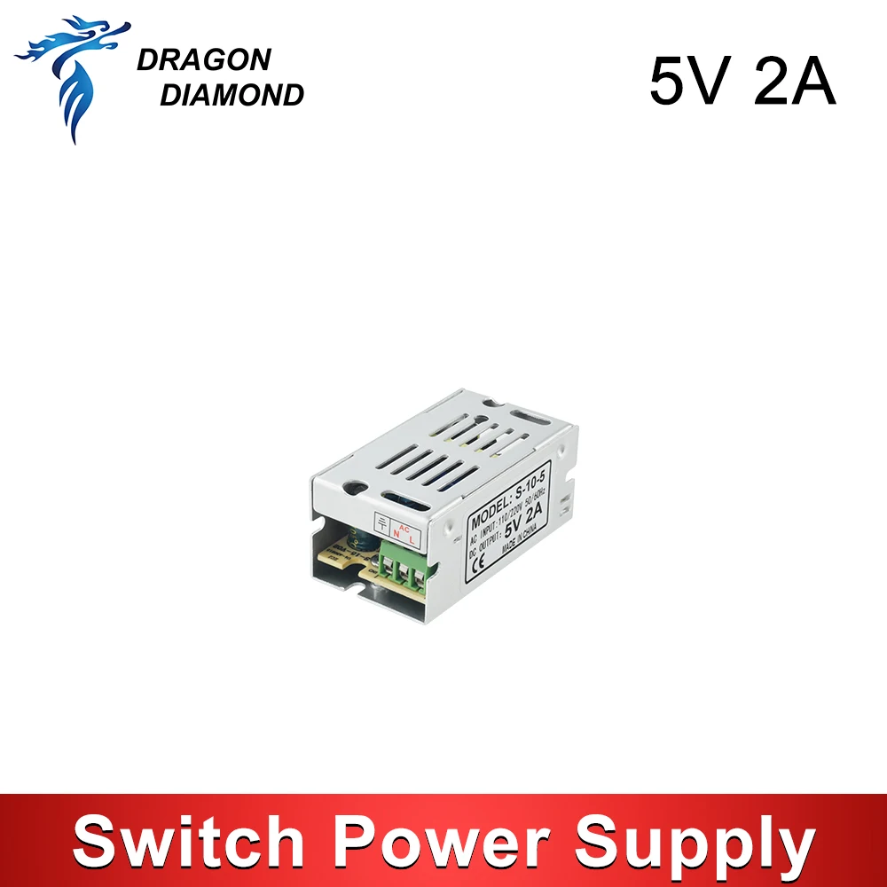DRAGON DIAMOND Switch Power Supply Output Transformer 5V 2A For Red Dot Set CO2 Laser CNC Engraver Machine