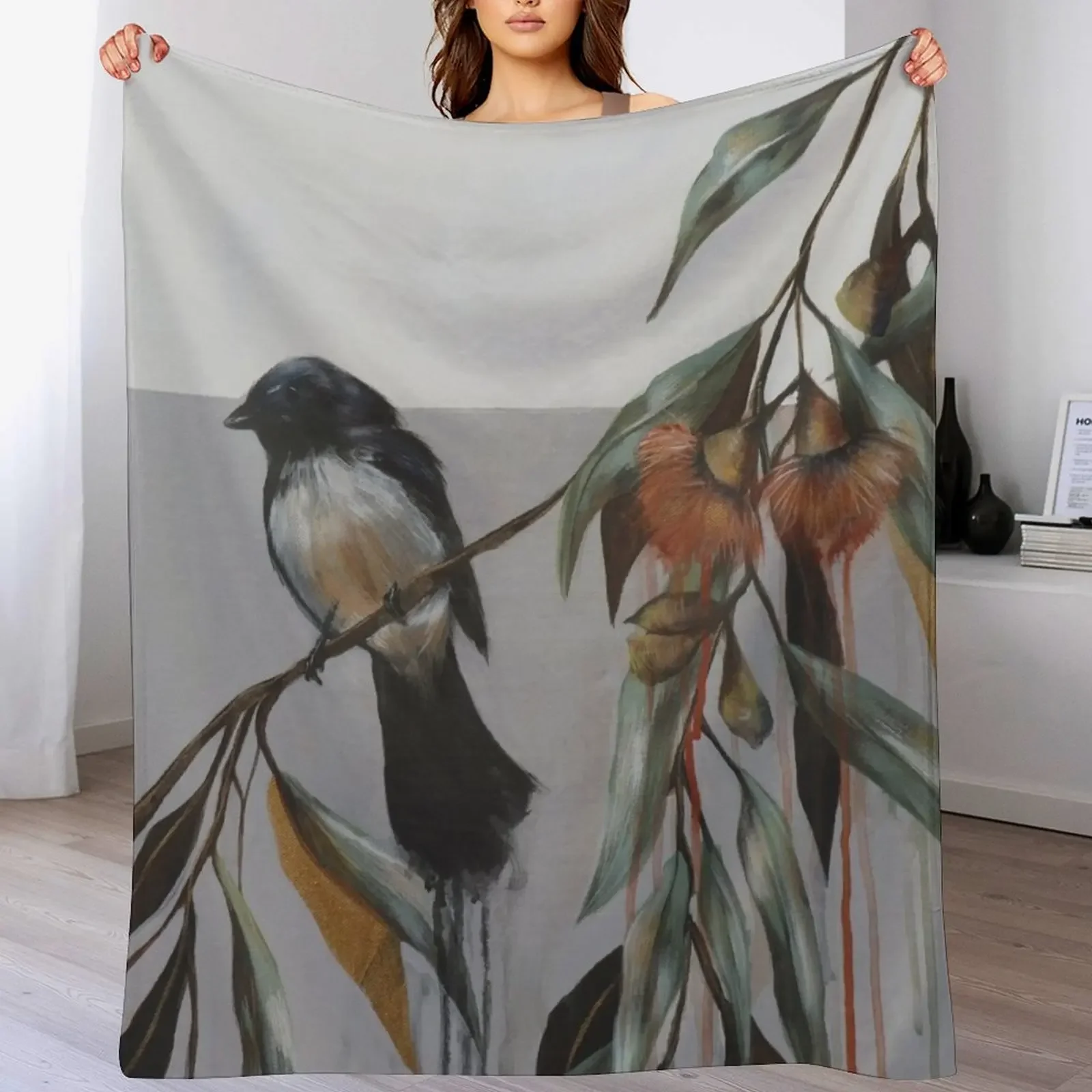 WILLY WAGTAIL Throw Blanket Year Round Soft Comfortable Blanket for Home