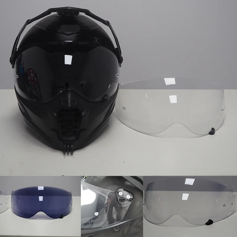 خوذة قناع لـ KLIM KRIOS PRO TVD LAZER Marushin L9 خوذة فوتوكروميك قناع درع عدسة مضاد للضباب