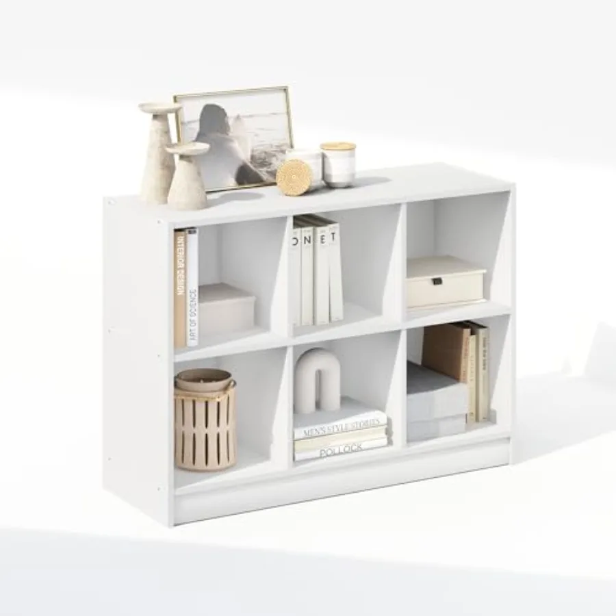 

Basic Book Shelf 3x2 Bookshelf Cube Organizer Cabinet Bookcase with Shelf Storage 11.9 x 31.6 x 23.6 for Living Room Bedroom Ho