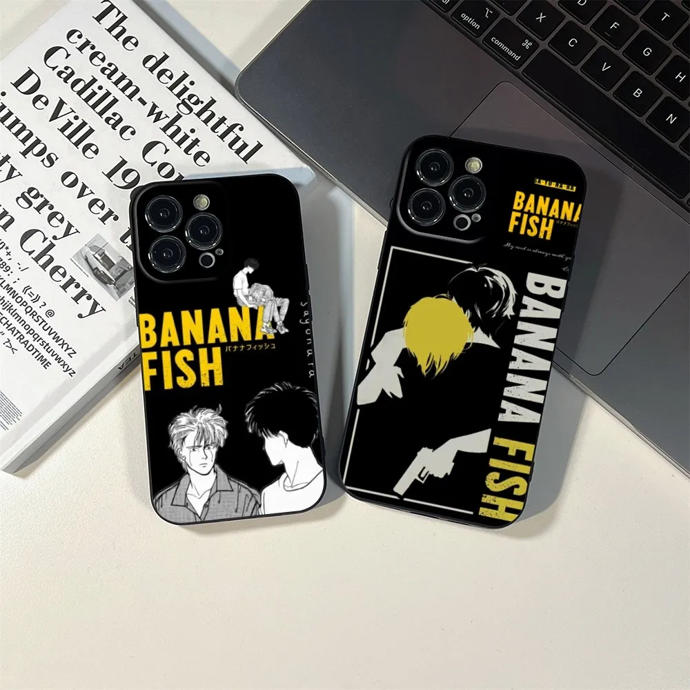 Anime Banana Fish Phone Case FOR IPhone 15 14 11 12 Pro 8 7 15 Plus 13 12 14 Pro MAX XR XS MINI SE 2020 Black Covers