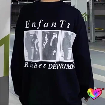 Black Enfants Riches Deprimes Retro Photos Tee Men Women 2024ss Long Sleeve ERD T-shirt Oversize Graphic Printed Tops