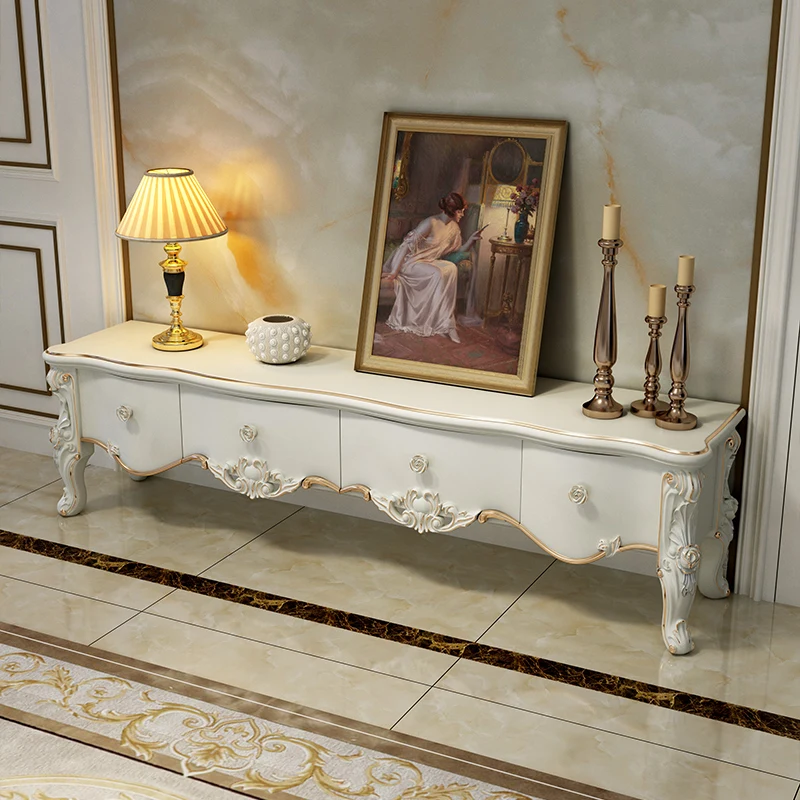 

French Aesthetic Tv Stand Classic Luxury Premium With Drawers Tv Stand Retro Unique Meuble Télévision Salon Tv Cabinet Furniture