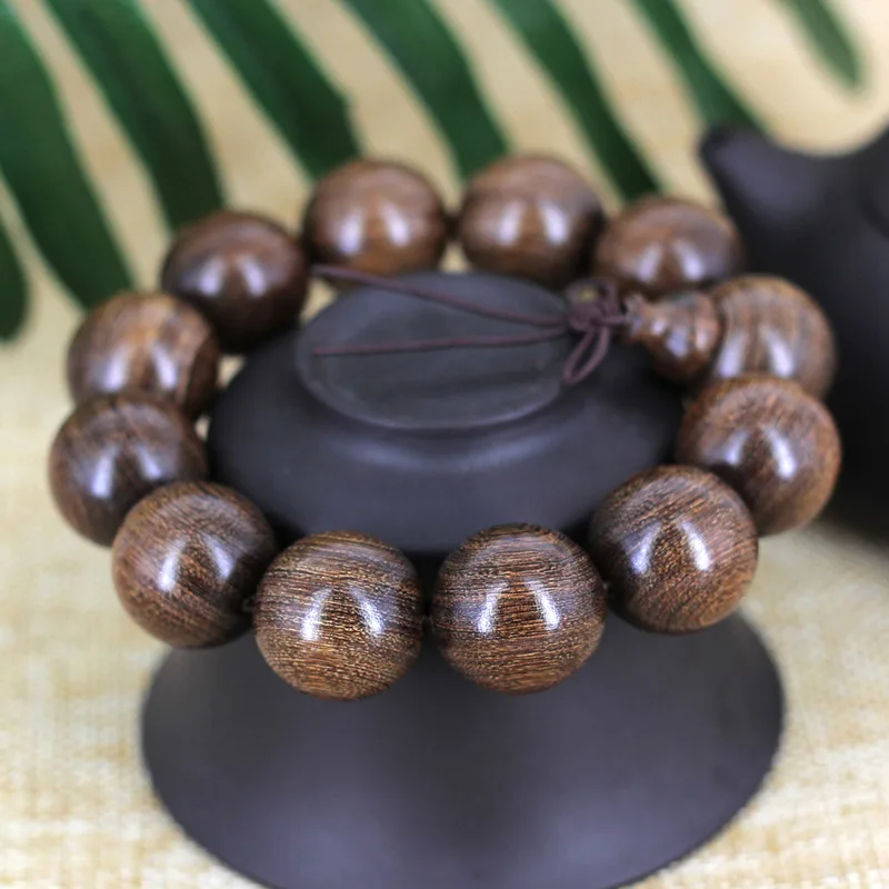Golden Sandalwood Bracelets for Men and Women, Prayer Bead Style, Large Quantity