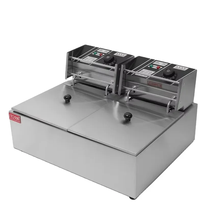 for CI904 Electric Deep Fryer Commercial French Fries Machine Stainless Steel Snack Food Cooking Equipment for Hotel