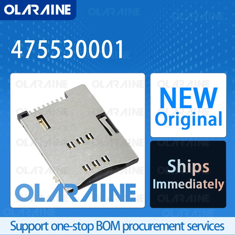 

20/50/100Pcs 475530001 100% brand new and original IC chip Memory card connector 8 Contact 500 mA