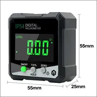 4*90° Digital Angle Finder Bevel Gauge Protractor Inclinometer Digital Level Box Measurement Tool Orange Blue Red Color