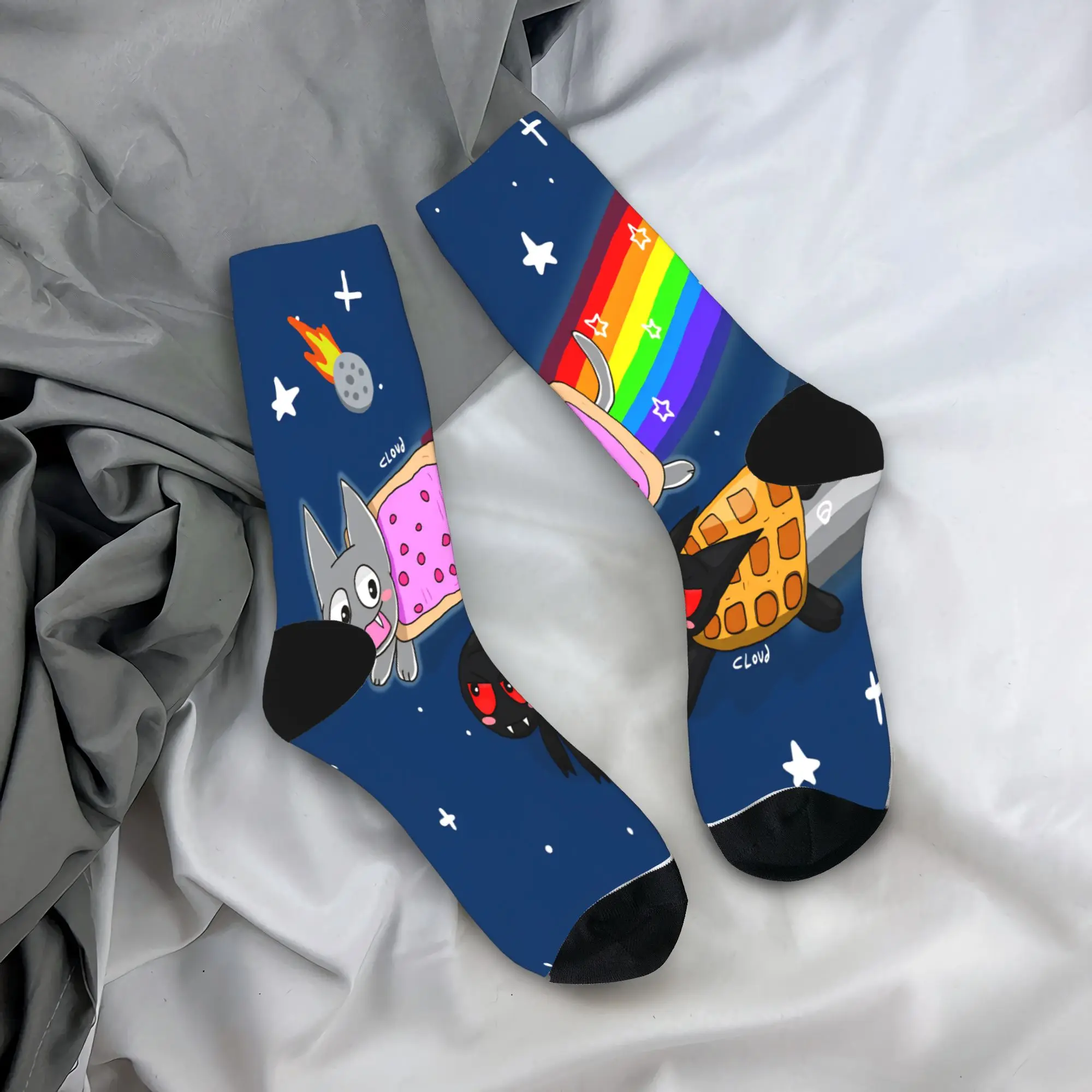 

Носки N-Nyan Meme, чулки в стиле ретро, осенние антибактериальные мужские носки, удобный дизайн, спортивные носки на открытом воздухе