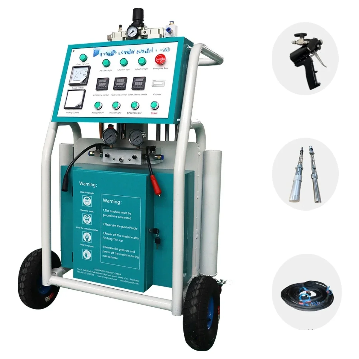 Polyurethane Spray Foam Machine 7500W Heating Power Polyurethane Machine With Spray Gun Transfer Pumps And Hose