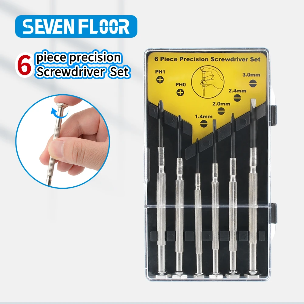 QUALITY 6Pcs/Set Micro Precision Screwdriver Set Mini Watchmakers Tools for Watch Jewelry Glasses Repairs Tool