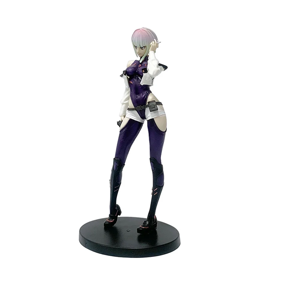 Hot 22cm Cyberpunk：Edgerunners Anime Figure #2077 Super Hacker Edge Walker Lucy Action Figure Collection Model Doll Toys image 2