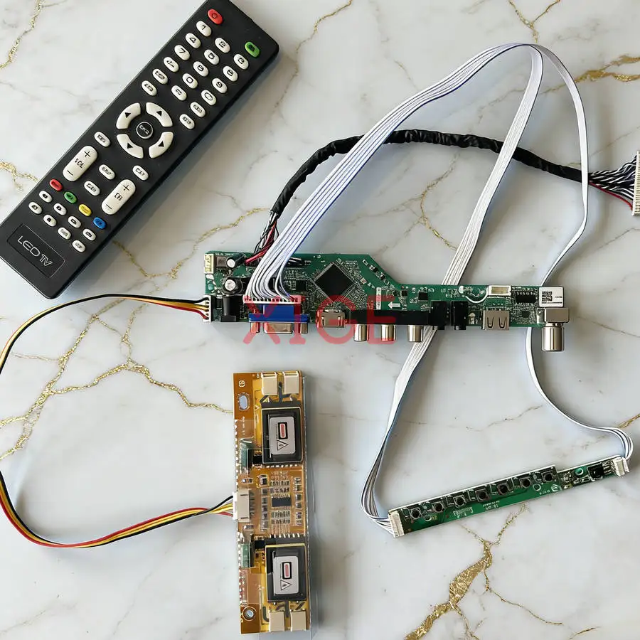 Screen Drive Controller Board Fit M201EW02 LM201WE3 LM201WE4 MT216WW01 USB+AV+VGA+HDMI 1680x1050 30 Pin LVDS 4CCFL 1680*1050 Kit