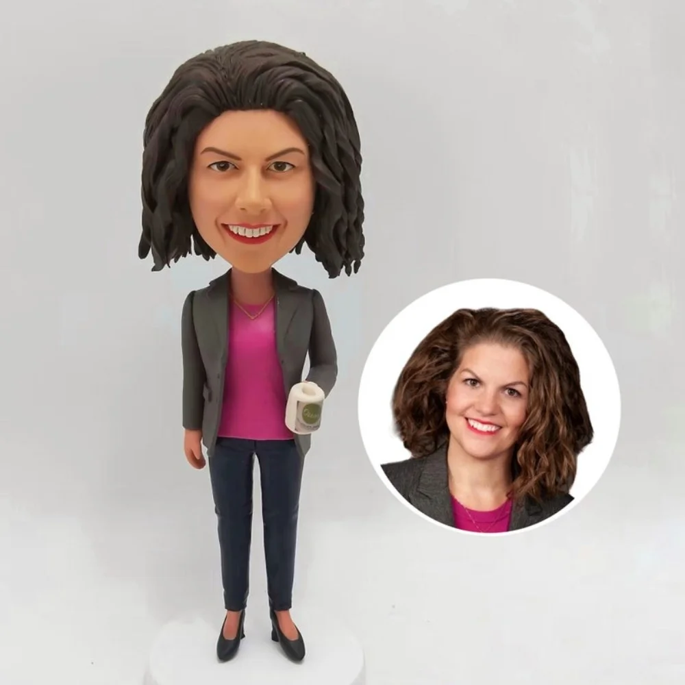 

Personalized Figurines Personalized Full Bobble Head Statue Gift for Him Her Couple Wedding Anniversary Desk Display Art