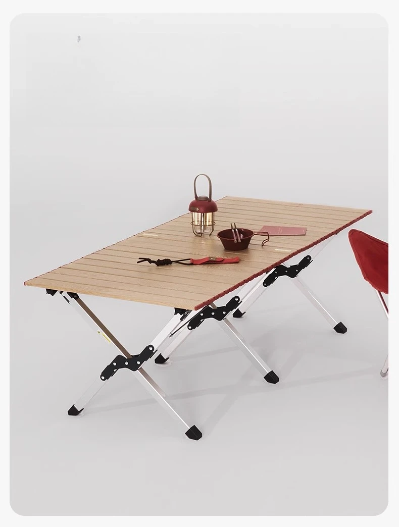 Egg roll table camping table and chairs folding table outdoor camping aluminum alloy equipment