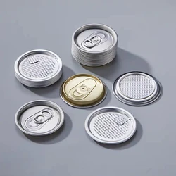100pcs Aluminum Pull Ring Lid Beverage Soda Drink Can Lids 206#57MM Easy Open Tear Cover