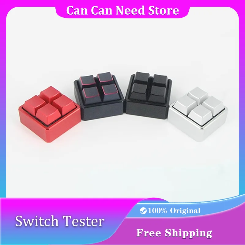 

Hi U M V1 Switch Tester Mini CNC Anodized Aluminum Alloy 4Keys Mechanical Keyboard Axis Tester DIY Customization Tool Desk Decor