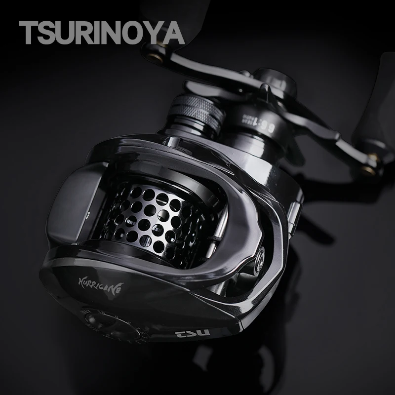 TSURINOYA Baitcasting Fishing Reel Hurricane 50/150 Brass Gear Long Casting High Speed 6.6:1 Smooth High Strength Versatile Reel