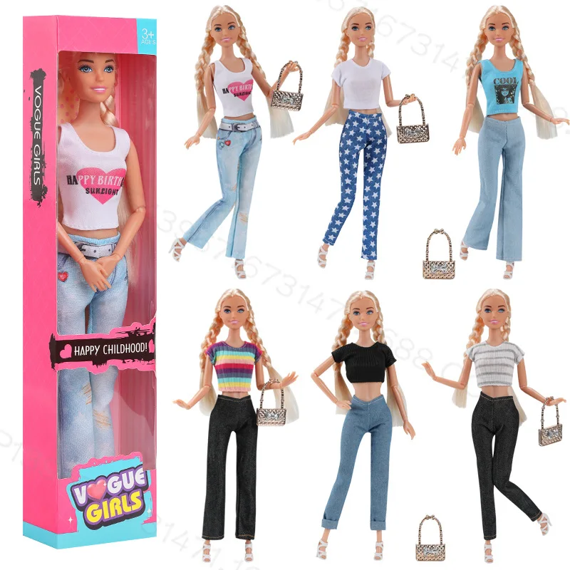 30cm ragazza principessa bambola giocattoli creativi alla moda personalità tendenza pantaloni Set ragazze giocano casa giocattoli interattivi regali di compleanno