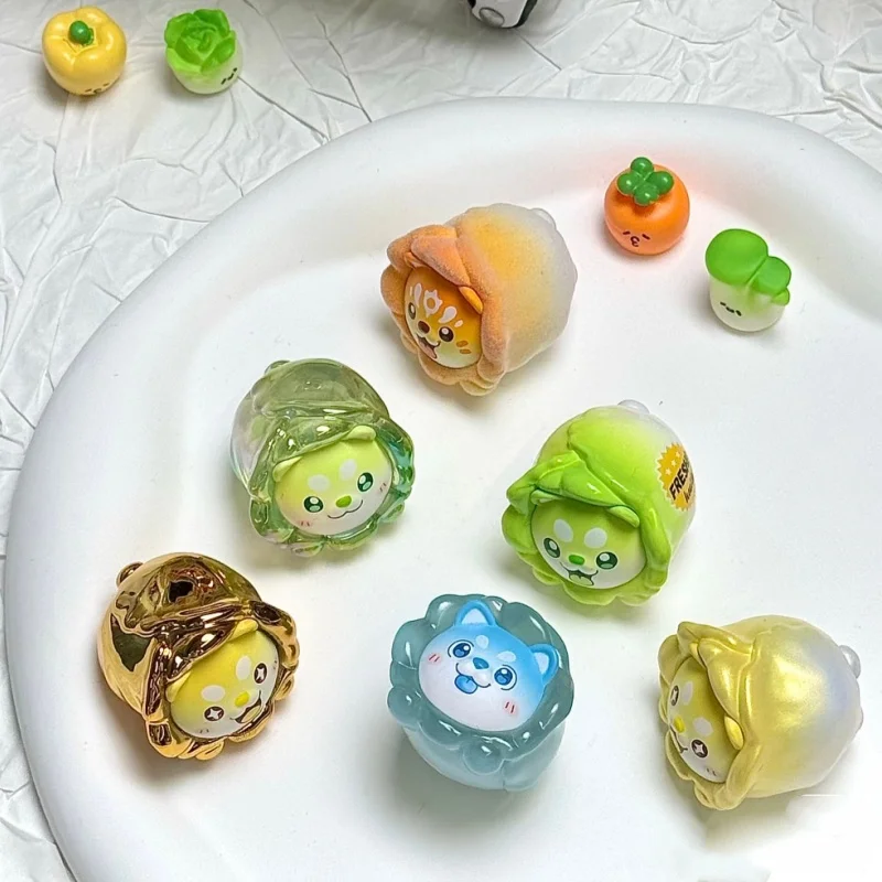 

Аутентичная овощная фея, капуста, собака, пухлая слепая коробка, мини-игрушка, Коллекционная фигурка, подарок, украшение для офиса, модная слепая сумка