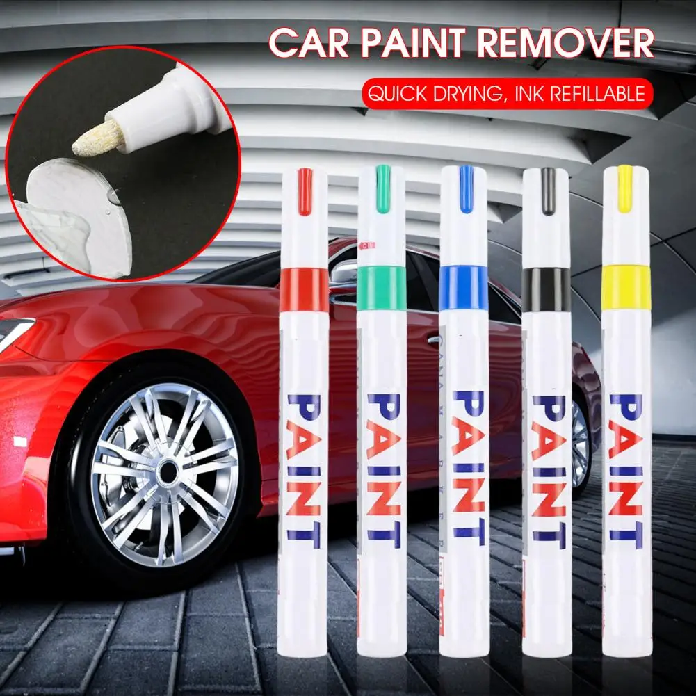 Waterproof Car Paint Pen High Color Saturation Coverage Touch Up Paint Car Wheel Tire Oily Painting Pen Auto Rubber Marker