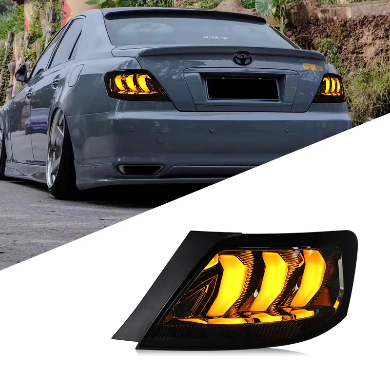 

Suitable for TOYOTA Mark X / Reiz LED taillight 2005-2009 Smoke color Suitable for Mustang style