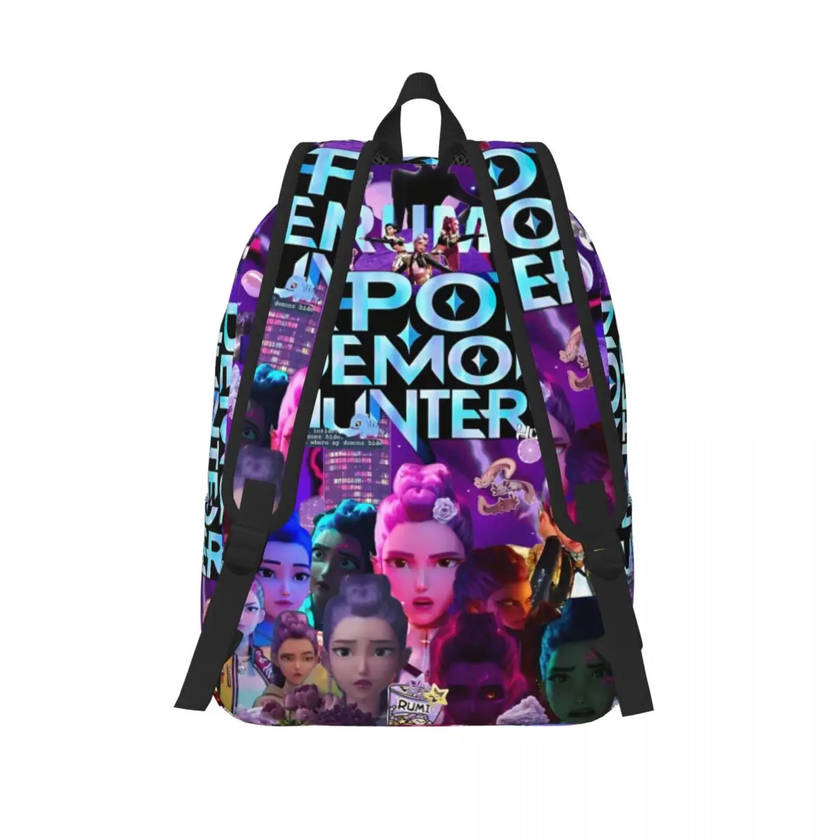 Ransel KPop Demon Hunters 2025 Ransel Berkemah Poliester Wanita Gambar Cetak Film Populer Ransel Tas Sekolah Pakaian Jalanan Pola