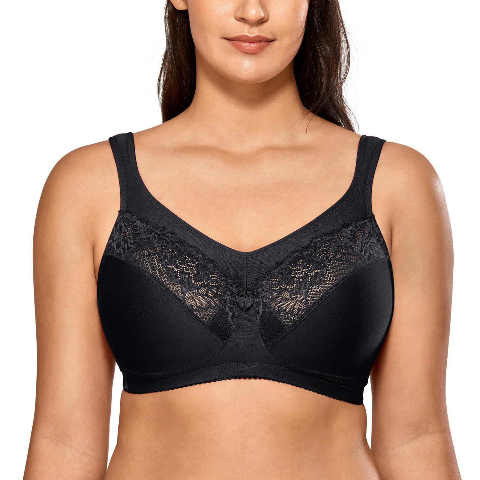 

Women's Wireless Minimizer Support Unlined Full Coverage Plus Size Bra