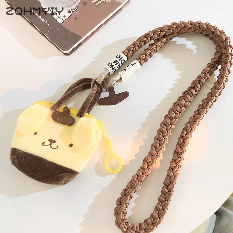 Sanrio Cartoon Cute Wallet Phone Chain Pendant Cellphone Strap Rope Coin Change Earphone Bag Decoration Key Ring Keychain