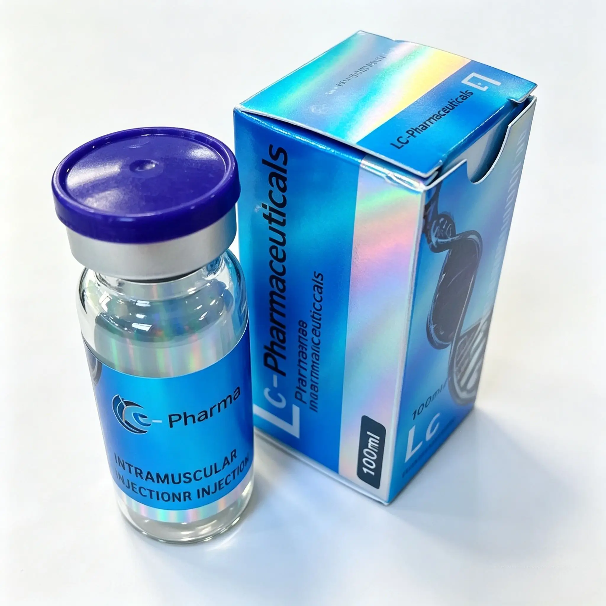 Custom Produced Peptide Powder Bottle Labels & Custom Packaging Boxes for 3ml-10ml Health Beauty Vials
