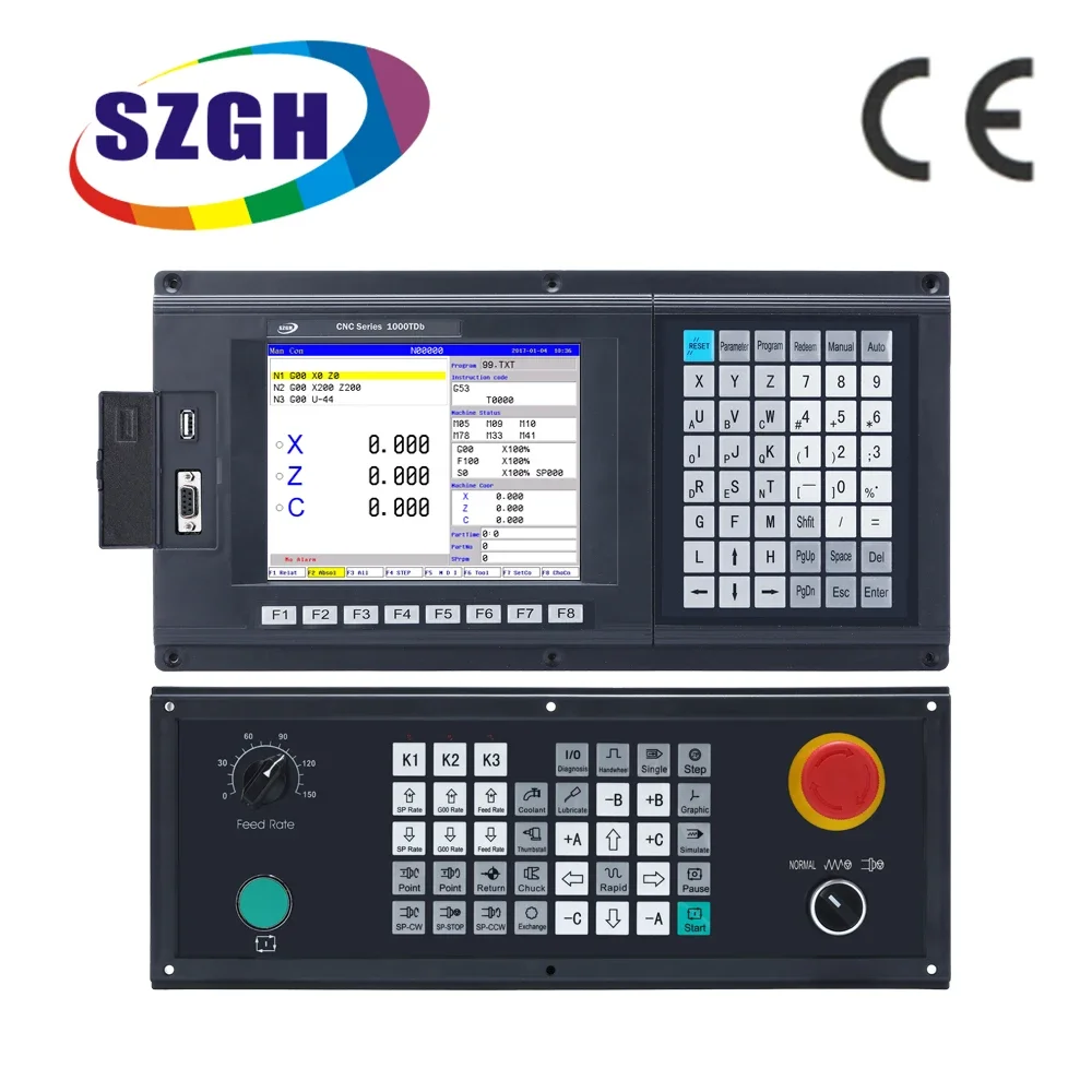 SZGH 3/4 axis cnc controller servo motors kits lathe motor control support atc plc function