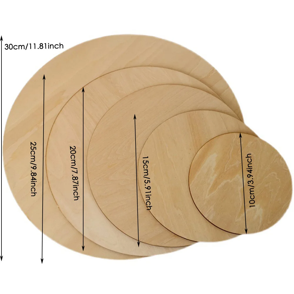 10-25CM Round Wood Lightweight Board Chips Model Toys Building Carving Handicraft Board Sheets Wood Diy Crafts Materials