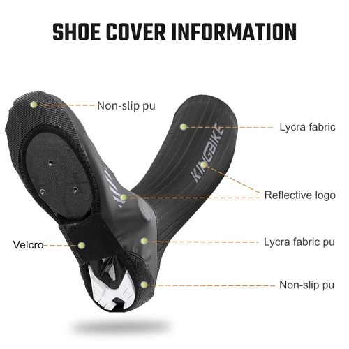 Imagen 2 del producto Cubierta para zapatos de ciclismo, impermeable, ultrafina, con bloqueo para bicicleta de montaña, cubierta protectora, accesorios para bicicleta de montaña