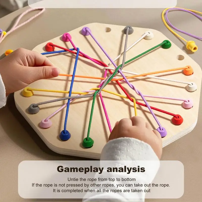 

Rope Untying Game Untying Knots Board Toys Portable Brainy Knots Rope Untangling Board Game For Kids Ages 3 Years And Up