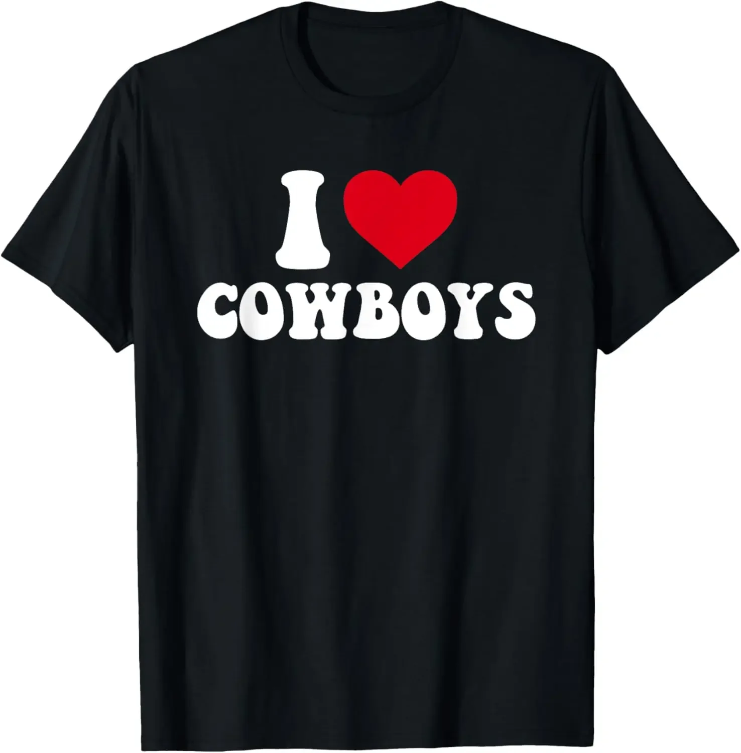 I Love Cowboys, I Heart Cowboys Funny Country Western T-Shirt