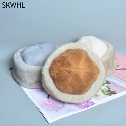 2024 False Fur Fashionable Brand Caps False Mink Fur Hats For Women Warm Russian Winter Hat Luxurious False Mink Fur Cap