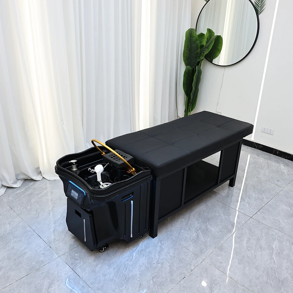 Portable Pipeless Head Spa Shampoo Basin with Steamer, Constant Temperature Circulating Water Mobile Hair Washing Sink, 60L Water Storage & 30L Waste Water Tank, Hair Salon Equipment, Shipment from the United States - view 8