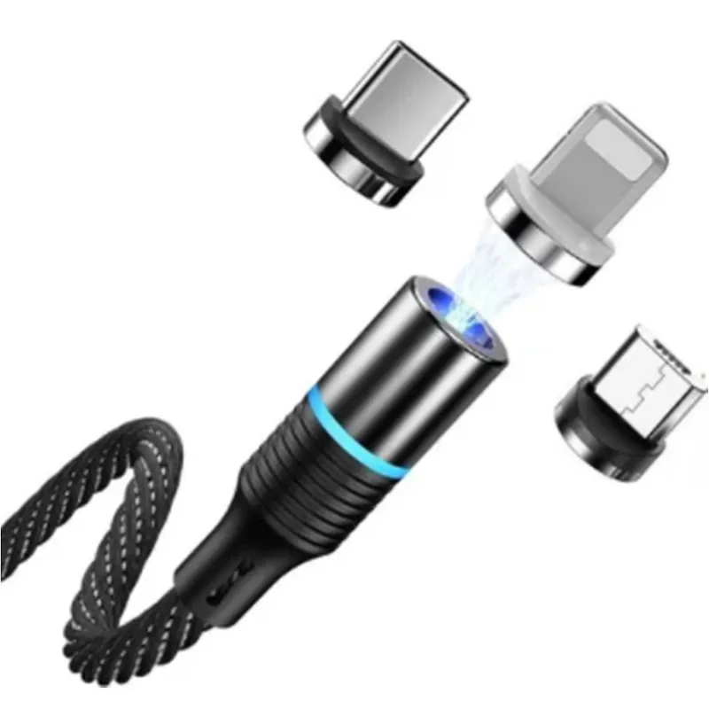 3 In 1 Type C/ Led USB Magnetic Charger Mobile Phone Cable