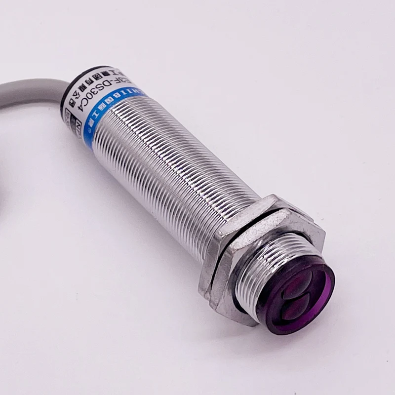 2PCS E3F-DS10C4 M18 Diffuse Reflection Photoelectric Switch 10CM NPN NO 3 Wire 6-36VDC Metal Shell