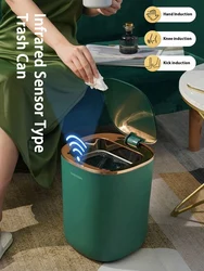 12L Luxury Smart Sensor Trash Can Large Capacity Intelligent Infrared Sensor Automatic Bin Electric Garbage Bucket with Lid