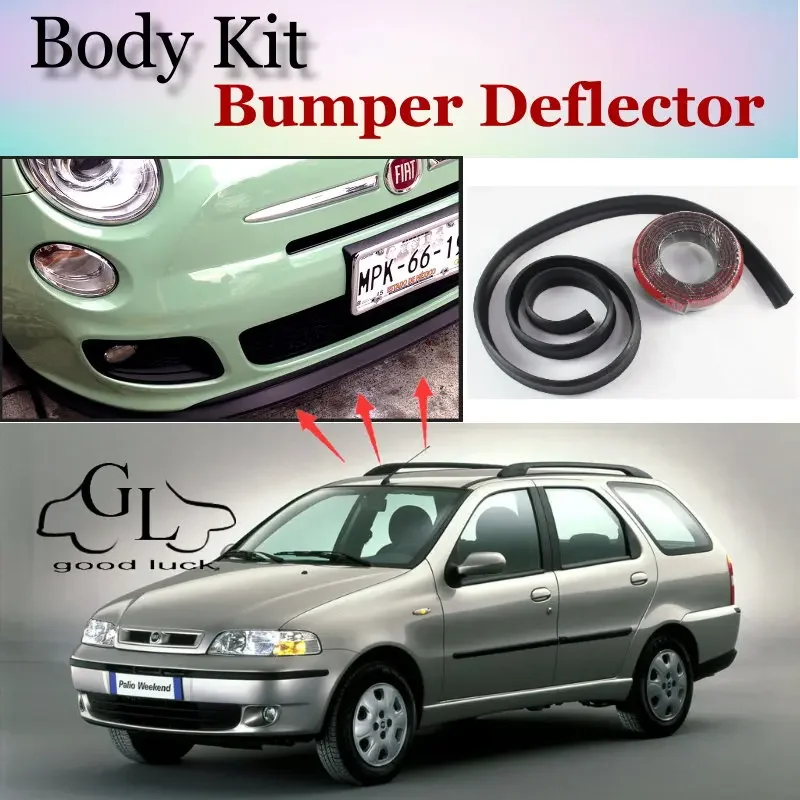 Bumper Lip Deflector Lips For Fiat Palio Front Spoiler Skirt For TopGear Friends to Tuning View / Body Kit / Strip