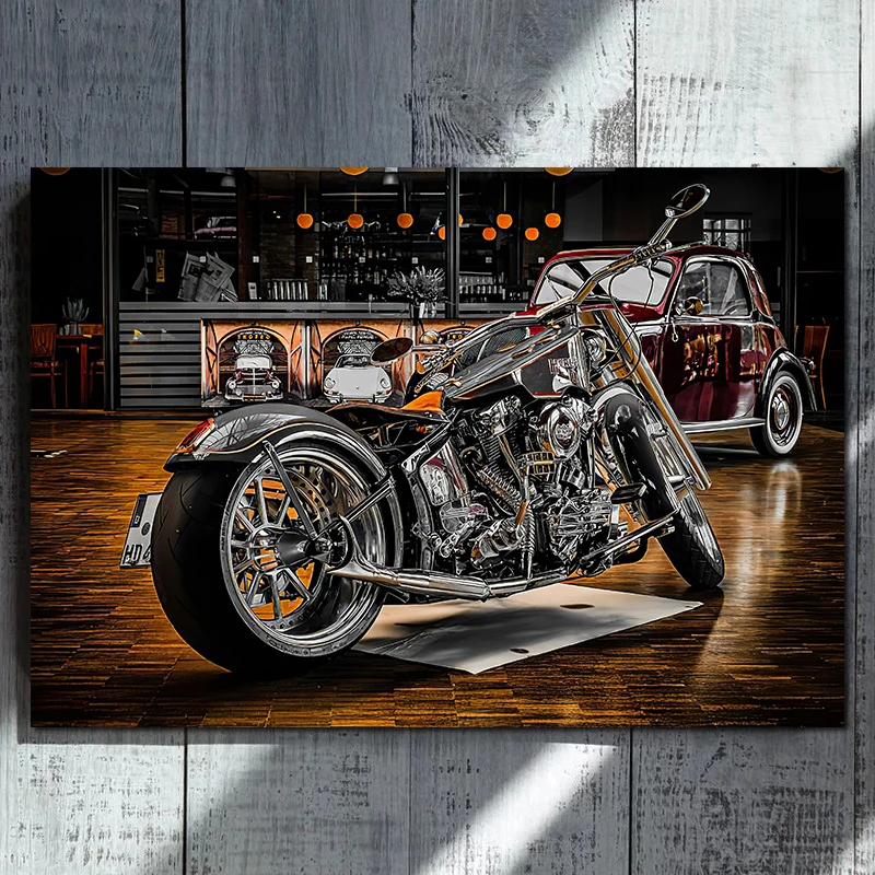 

Retro Motorcycle Poster Canvas Prints Modern Popular Motorcycle Poster Prints Paintings for Living Room Bedroom Decor Cuadros