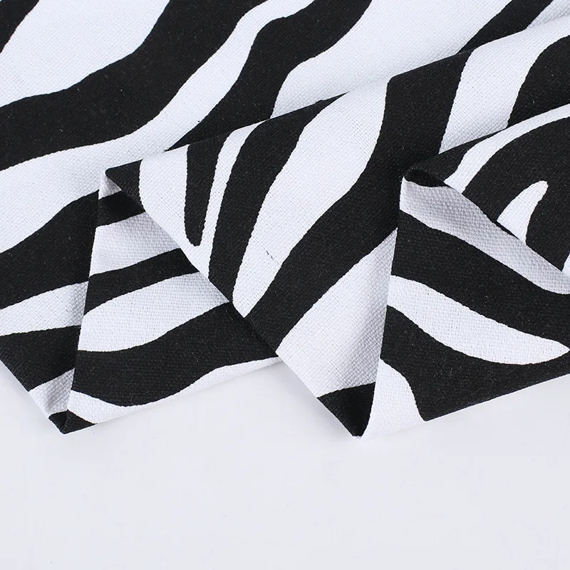 New polyester cotton thickened printed canvas zebra pattern thousand bird grid table cloth shoe cap picnic mat fabric DIY sewing