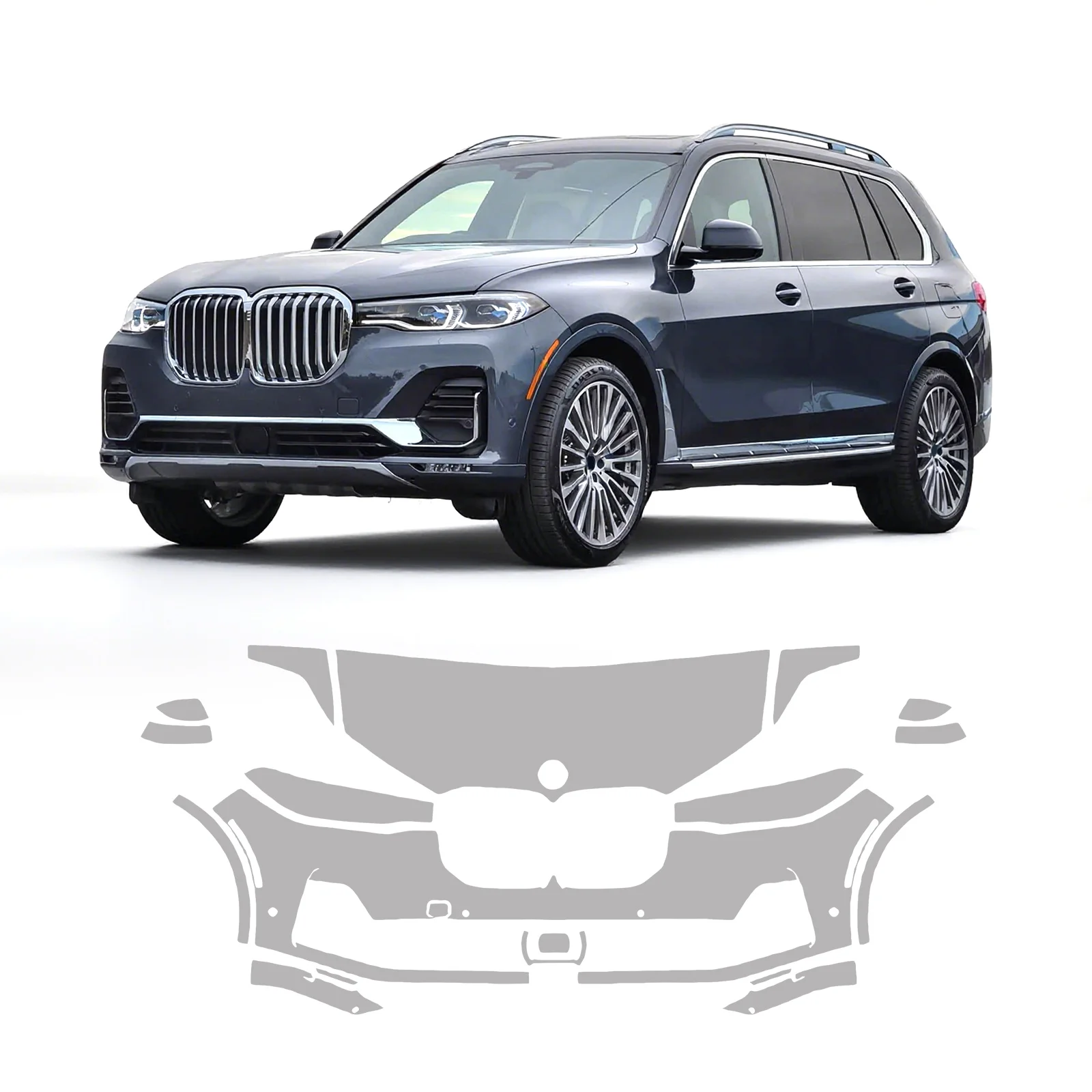 

Для BMW X7 2019-22: Невидимая защитная пленка из ТПУ для переднего бампера, фар, капота, крыльев, боковых зеркал – аксессуары для защиты кузова
