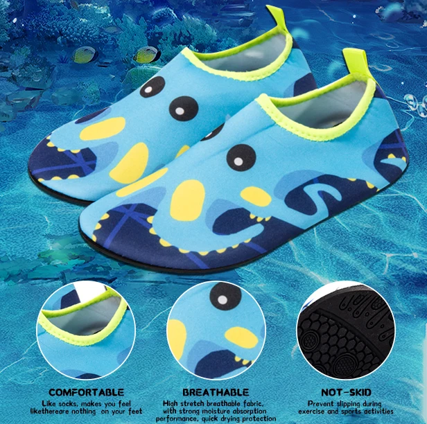 Kinder Wasser Strand Schuhe Mädchen Jungen Schwimmen Schuhe Schnell Trocknende Aqua Schuhe Weichen Boden Hausschuhe Schnorcheln Schwimmen Socken – Detail 7