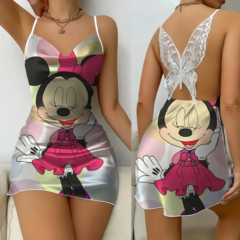 Fashion Nightwear for Women Disney Cartoon Female Pajama Sexy Slip Sleeping Dress Summer Sleevesless Comfortable Women's Pajama