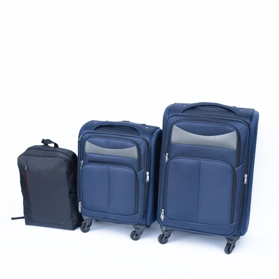 Gepäck 2-teiliges Rucksack-Set blau