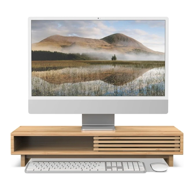 

Combohome Bamboo Monitor Riser Comfortable Lap Desk Furniture Bamboo Laptop Desk Modern Laptop Desk Commercial Furniture